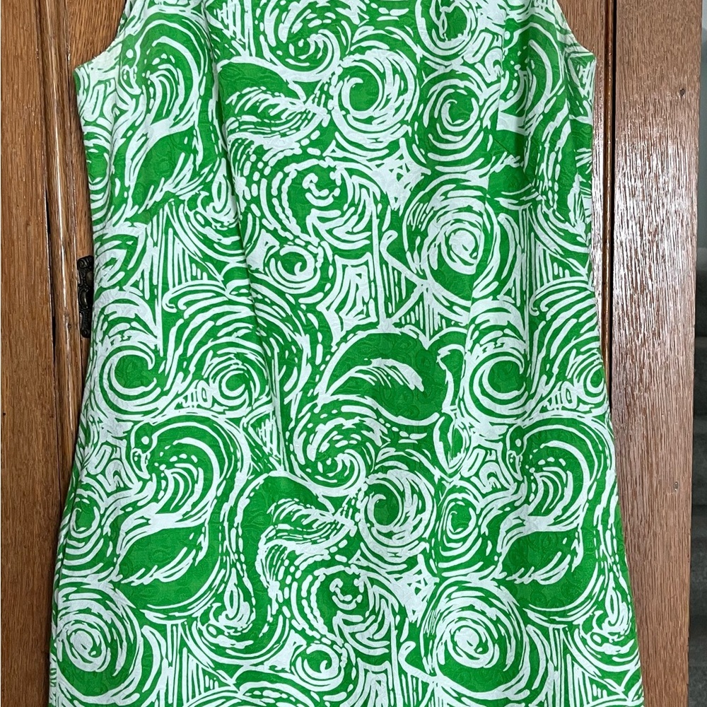 Lilly Pulitzer Green and White Patterned Dress